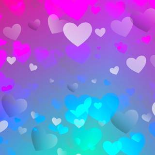 Valentine hearts purple wallpaper