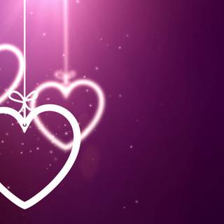 Valentine hearts purple wallpaper
