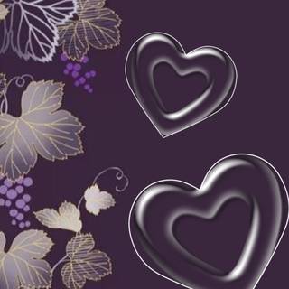 Valentine hearts purple wallpaper