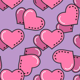 Valentine hearts purple wallpaper