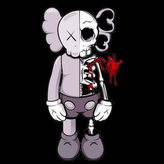 Black Kaws wallpaper