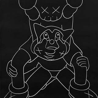 Black Kaws wallpaper