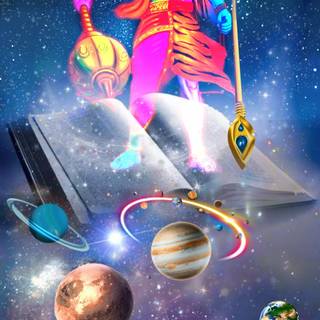 Cosmic Krishna wallpaper