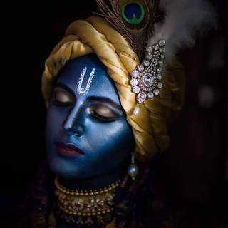 Cosmic Krishna wallpaper