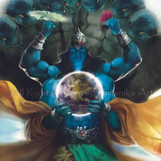 Cosmic Krishna wallpaper