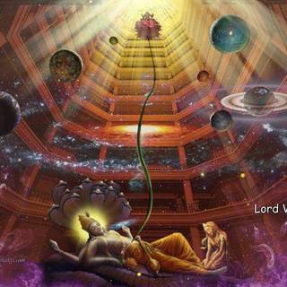 Cosmic Krishna wallpaper