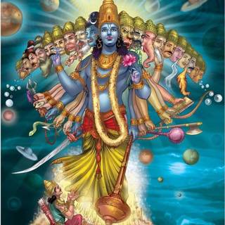 Cosmic Krishna wallpaper