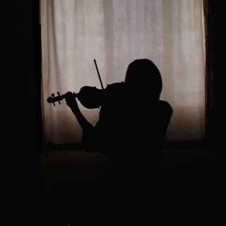 Black violin wallpaper