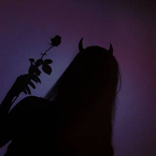 Purple shadow girl wallpaper