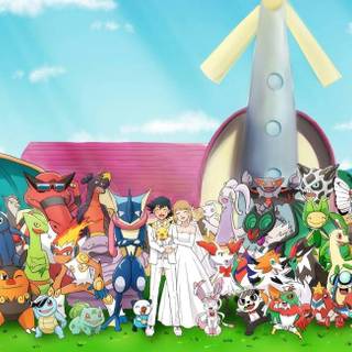 Ash Serena marriage wallpaper