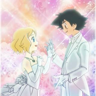 Ash Serena marriage wallpaper