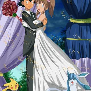 Ash Serena marriage wallpaper
