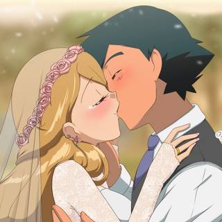 Ash Serena marriage wallpaper