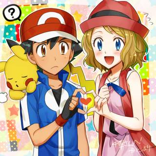 Ash Serena marriage wallpaper