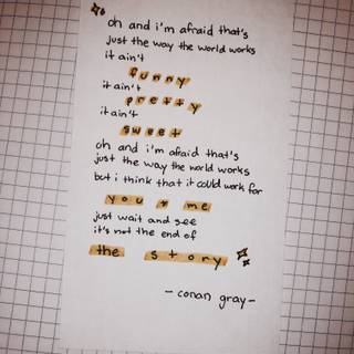 Lyrics Conan Gray wallpaper