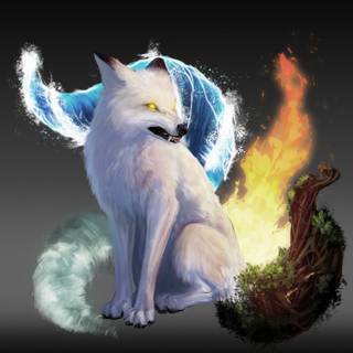 Elemental fox wallpaper