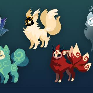 Elemental fox wallpaper