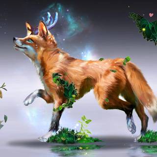 Elemental fox wallpaper