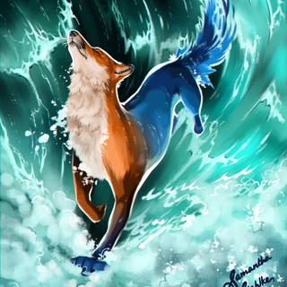 Elemental fox wallpaper