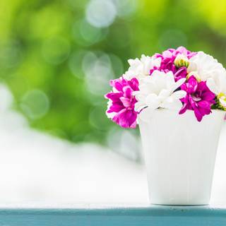 Spring flower vase wallpaper