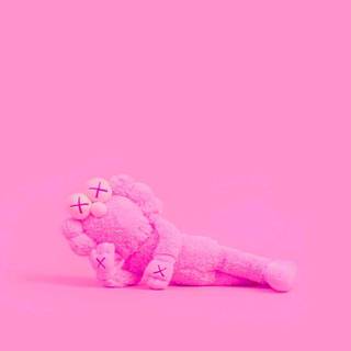 Kaws pink wallpaper