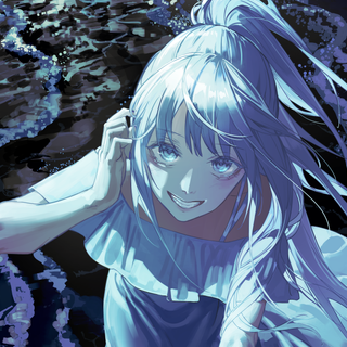 Anime girls with blue hair wallpaper