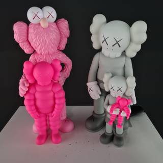 Kaws pink wallpaper
