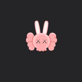 Kaws pink wallpaper