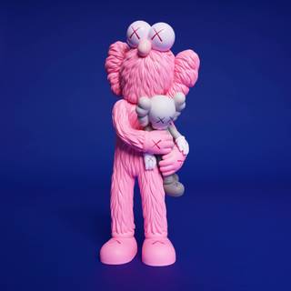 Kaws pink wallpaper