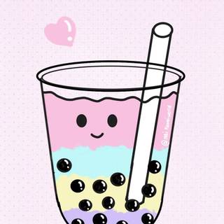 Cute boba pastel PFP wallpaper
