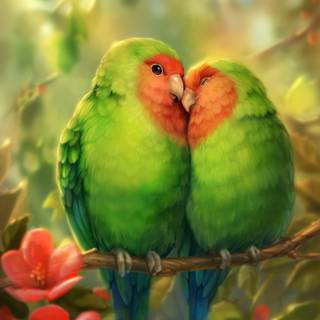Pet birds wallpaper