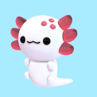 Cartoon axolotl wallpaper