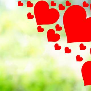 Cute Valentines green wallpaper