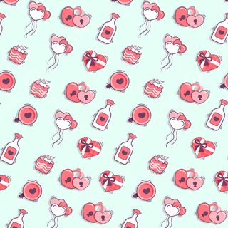 Cute Valentines green wallpaper