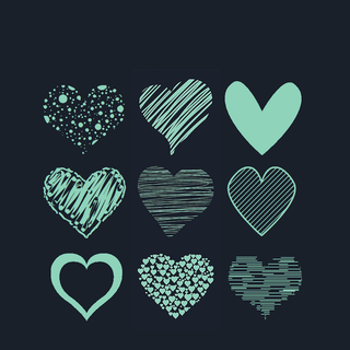 Cute Valentines green wallpaper