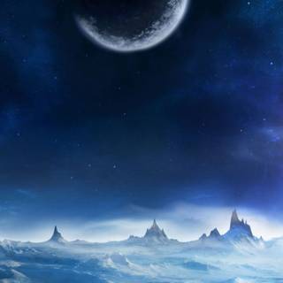 Winter scifi wallpaper