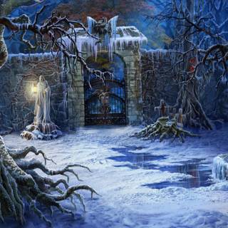 Winter scifi wallpaper