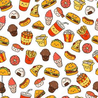 Food doodle wallpaper