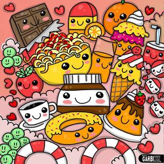 Food doodle wallpaper