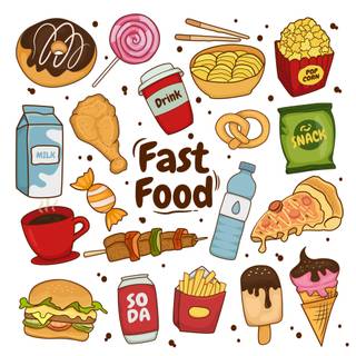 Food doodle wallpaper