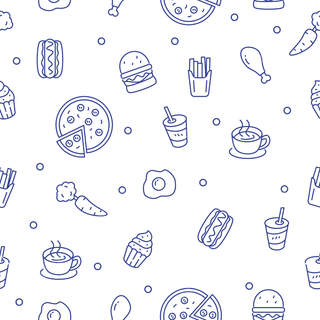 Food doodle wallpaper