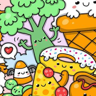 Food doodle wallpaper