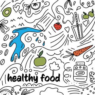Food doodle wallpaper