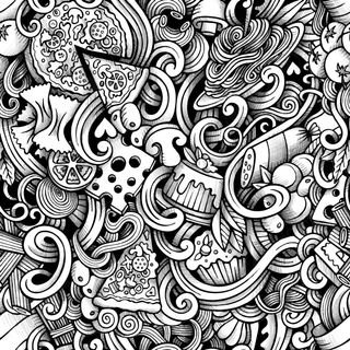 Food doodle wallpaper