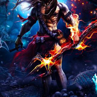Angry Shiva wallpaper