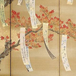 Old Japanese wallpaper