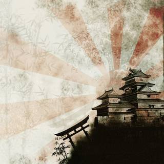 Old Japanese wallpaper