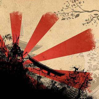 Old Japanese wallpaper