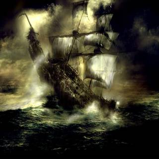 Flying ship wallpaper