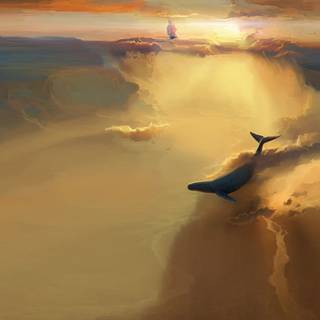 Flying ship wallpaper